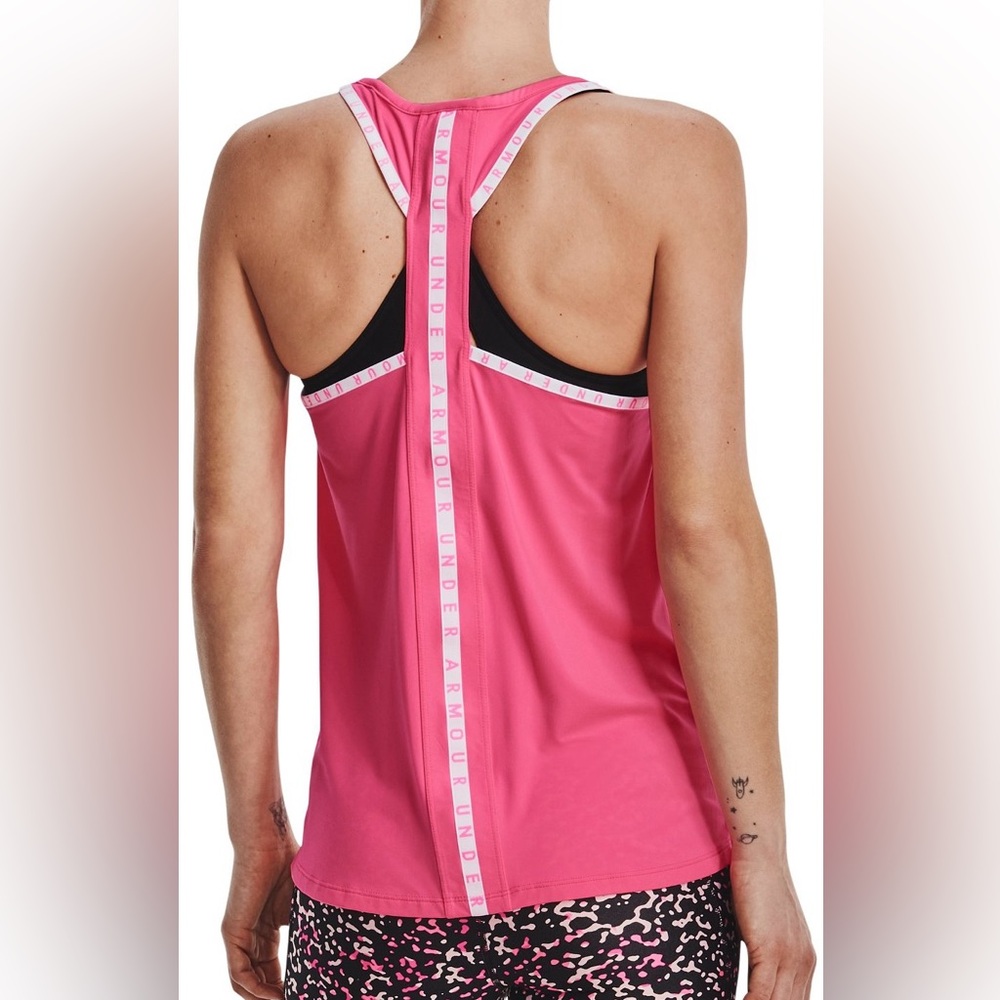 Under Armour Women's Bright Pink Heat Gear Tank Top - Picture 4 of 12